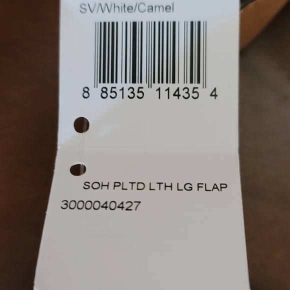 BNWT Coach #F13729 Soho White/Camel Leather Pleated Flap Bag - Picture 7 of 8